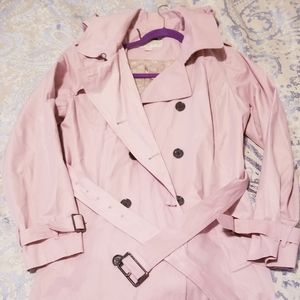 Michael Kors Pale Pink Hooded Coat